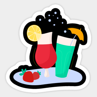 Summer Drinks Sticker